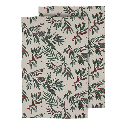 Berry and Greenery Christmas Kitchen Towels 2 PK.