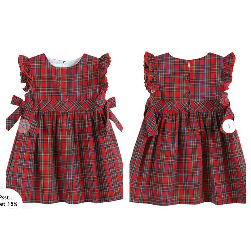 Red Plaid Christmas Dress 5yr