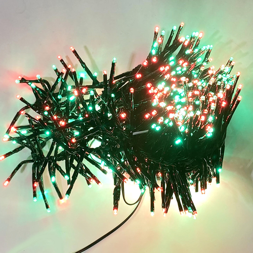 500 LED Connectable Cluster Lights - Red and green