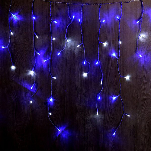 500 LED Connectable Icicle Lights - Blue White