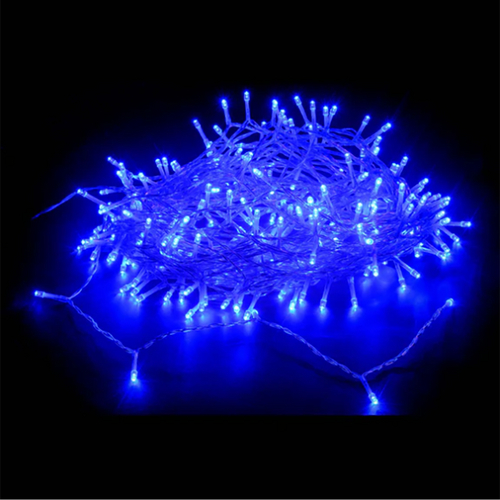 240 LED Fairy Lights - Blue (Clear Wire)