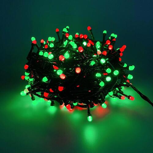 320 Frosted LED Fairy Lights - Red and Green