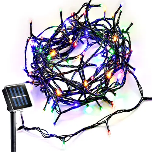 420 SOLAR LED Fairy Lights - Multicolour (Gn Wire)