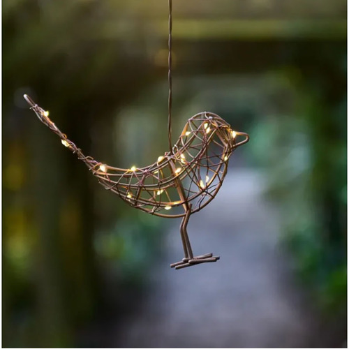 Copper Wire Hanging  LED Robin