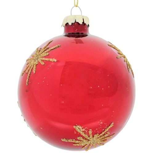 Scarlett Glass Hanging Christmas Bauble 8cm 6pk