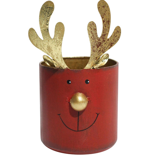 Reindeer Pot Metal 22x12 x 12cm