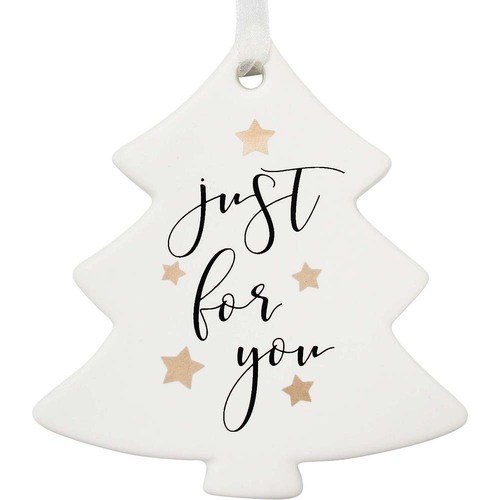 Just for You Ceramic Hanging Tree Ornament 9cm