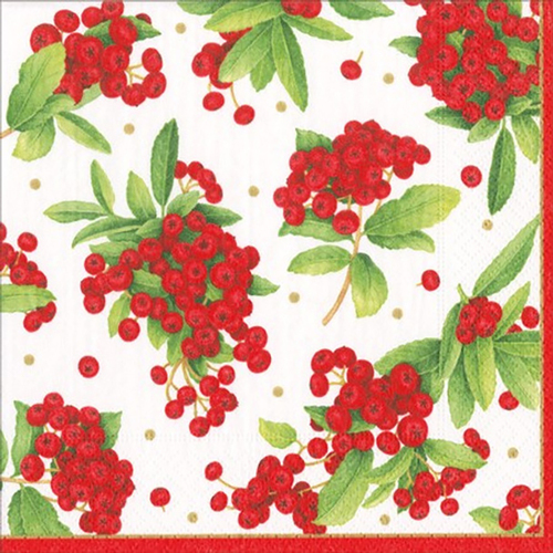 Christmas Berry Red Lunch Napkin 20pk