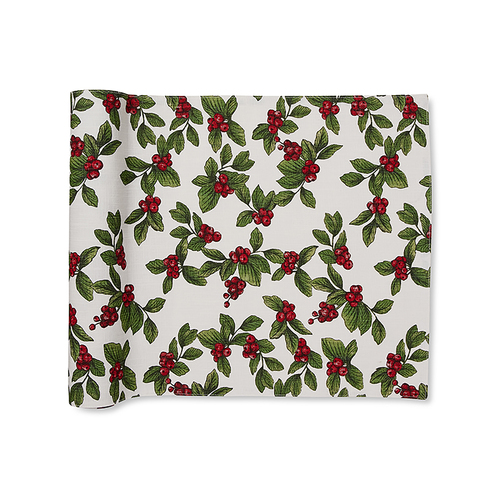 Noelle Red Cotton Table Runner   40 x 200cm