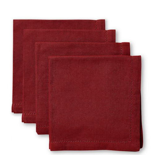 Jetty Berry Red Napkins 45 x 45cm 4pk