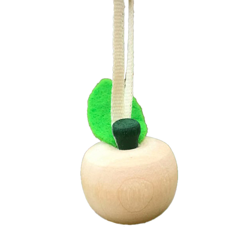 Natural Mini Apple Wooden Tree Decoration 2.5cm