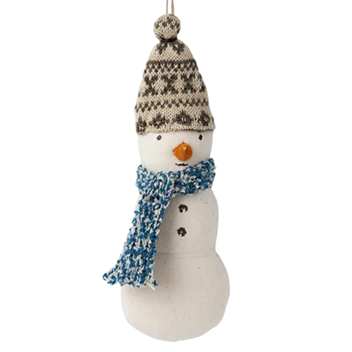 Maileg Snowman with Blue Scarf Fabric Christmas Decoration