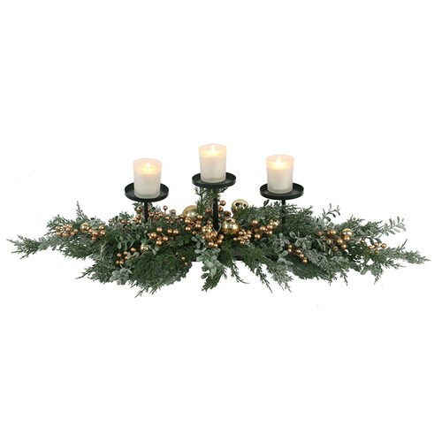 Cypress Pine with Gold Berry and Bauble  Christmas Centrepiece