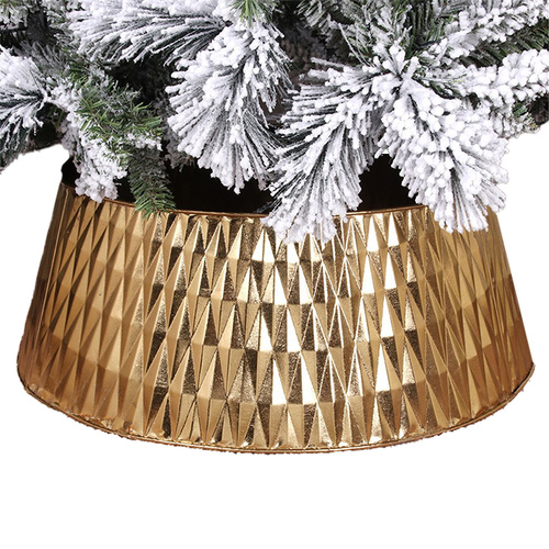 Gold Quilted  Metal Tree Collar 3pc