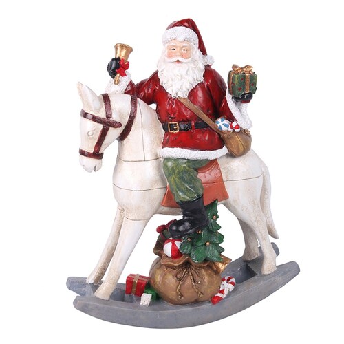 Santa on Rocking Horse 30cm