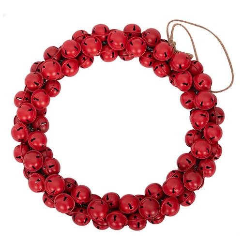 Red  bell Christmas Wreath Small 23cm