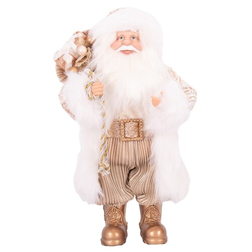 Champagne Standing Santa  31cm