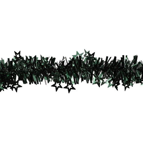 Forest Green with Stars Tinsel 2m