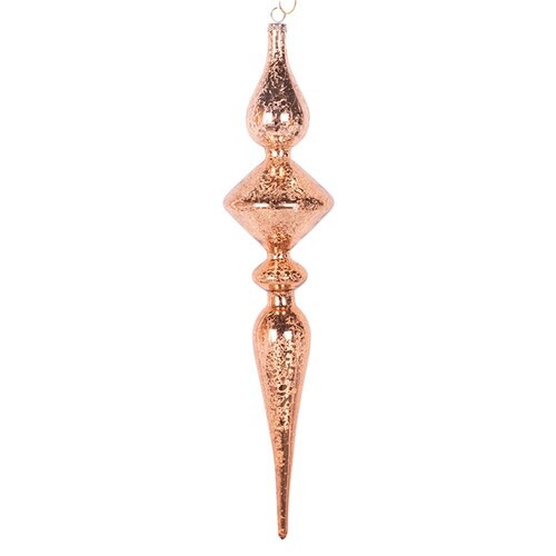 Copper Mercury Glass Finial Christmas Ornament