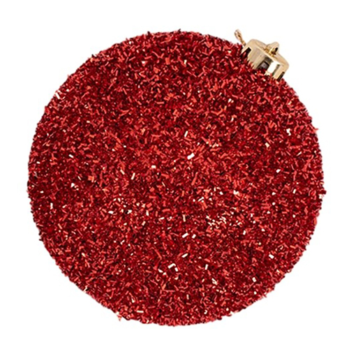 Red Textured Christmas  Bauble 15cm