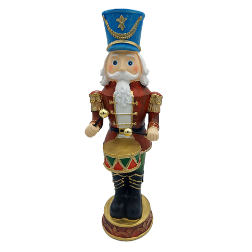 Nutcracker with Red Jacket and Blue Hat 33cm