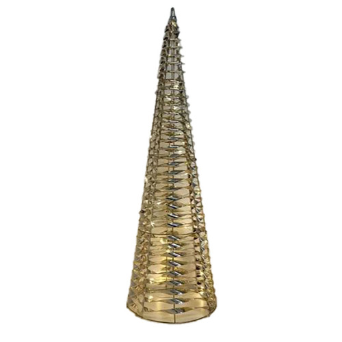 PET LED Shiny Gold  Cone Tree 80cmH