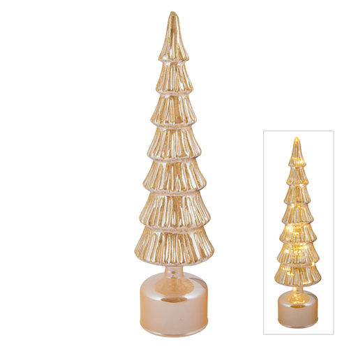 Gold Rotating LED Christmas  Tree Large