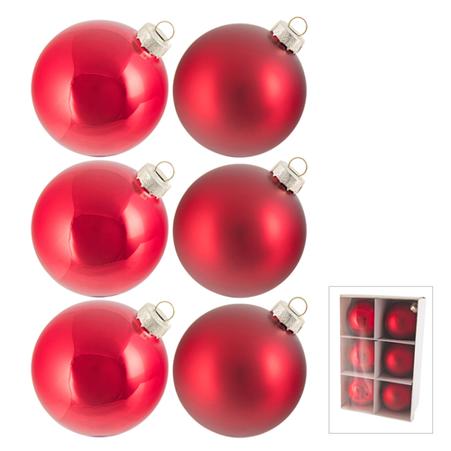 Red Christmas Hanging Decorations 8cm