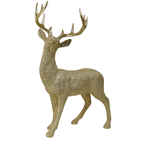 Champagne Resin Standing Deer