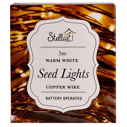 Seed Lights 5m Warm White/ Copper Wire