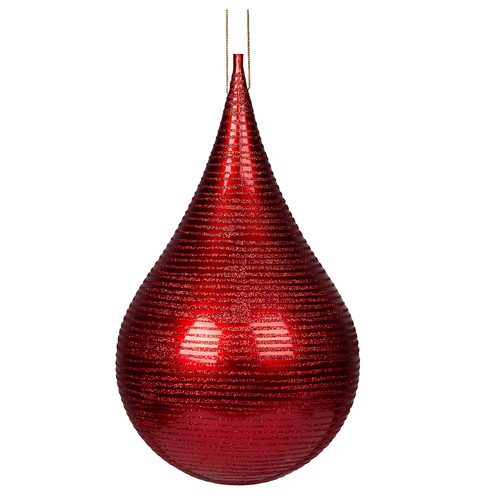 Red Tear Drop Christmas Bauble  32cm