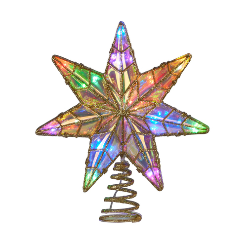 Multi Colour Light Up Star Christmas Tree Topper