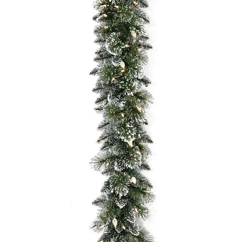 Glittery  Frosted LED Bristle  Garland 274cm