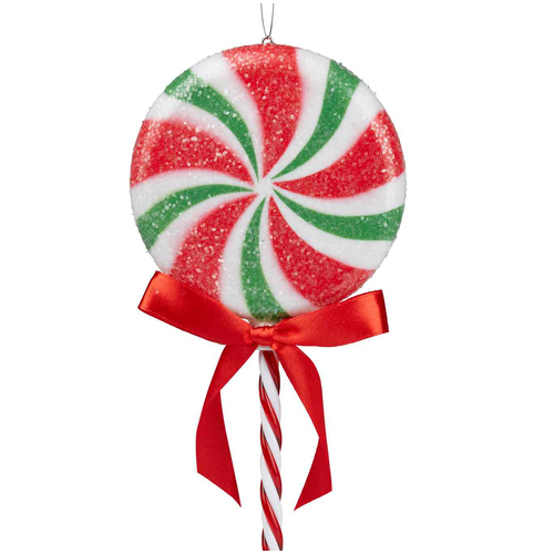 Green Red Swirl Lollipop10 x 25 cm