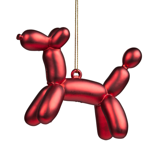 Red Balloon Dog Christmas Decoration