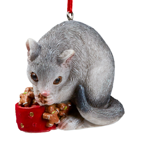 Ringtail Possum Hanging Christmas Ornament  6cm