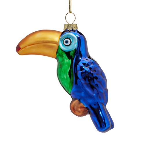 Toucan Glass Christmas Decoration 11cm