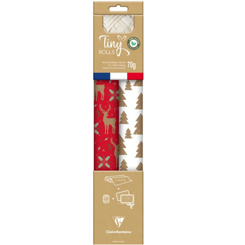 Wrapping Paper Reindeer and Trees Set  5m x 35cm