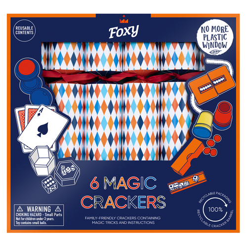 Diamond Magic Christmas Crackers 6pk