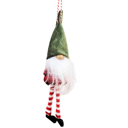 Long Tomte Hanging Christmas  Decoration Green