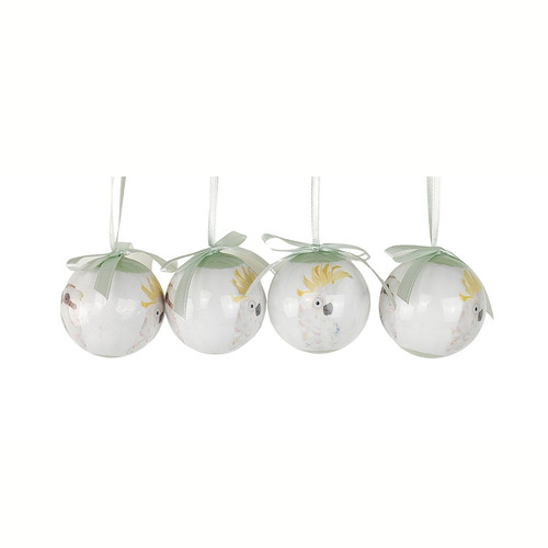 Australian Bird Christmas Baubles 5cm 4pc