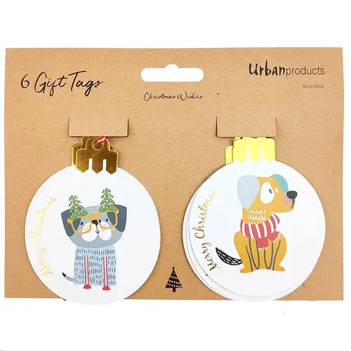 Christmas Dog Gift Tags 6pc