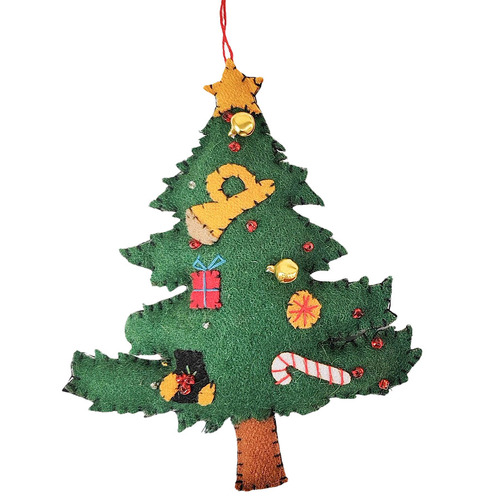 Felt Christmas Tree with Musical Instrument Hanging Christmas Decoration