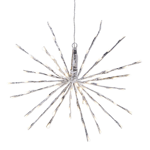 Silver Starburst LED Hanging Light 45cm