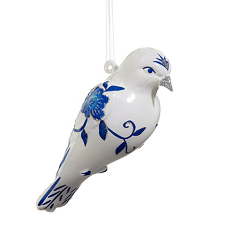 Chinoiserie Bird Hanging Christmas Ornament