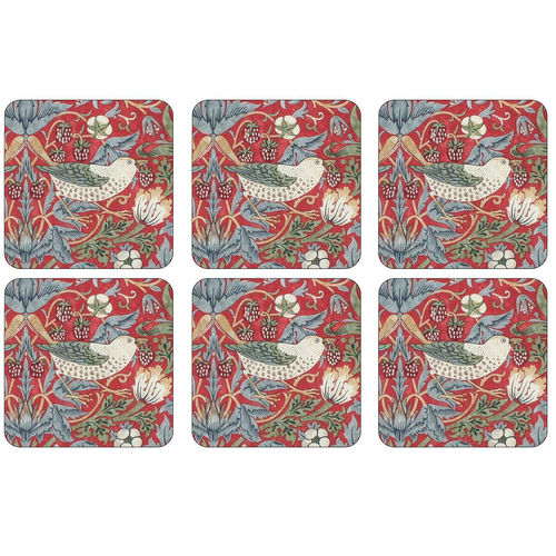 Strawberry Thief Willaim Morris and Co Christmas Coasters