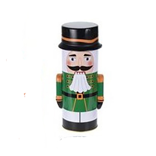 Reusable Christmas Nutcracker Tin Green