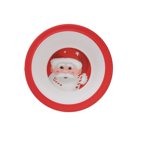 Child's Plate, Bowl, Cup and Spoon Set Santa Red