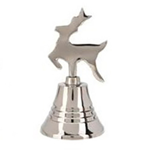 10 cm Nickel Hand Bell with Reindeer