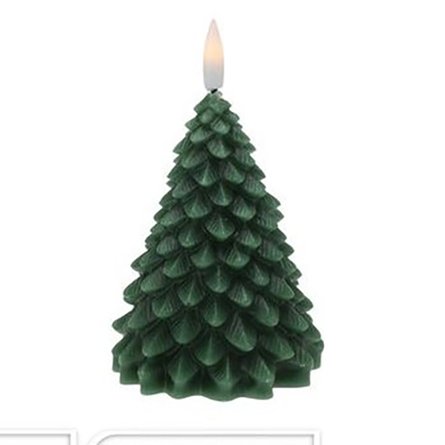 Green Christmas Tree LED Candle